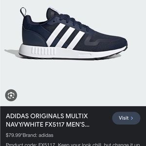 Men’s blue adidas sneaker size 10.5